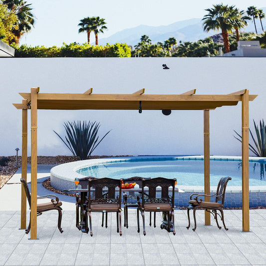 Outdoor Retractable Pergola with Weather-Resistant Canopy