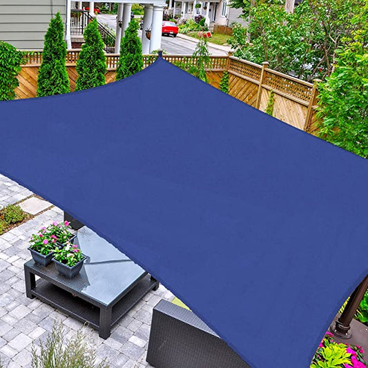 10' x 13' Sun Shade Sail Rectangle Canopy, UV Blocking -Blue