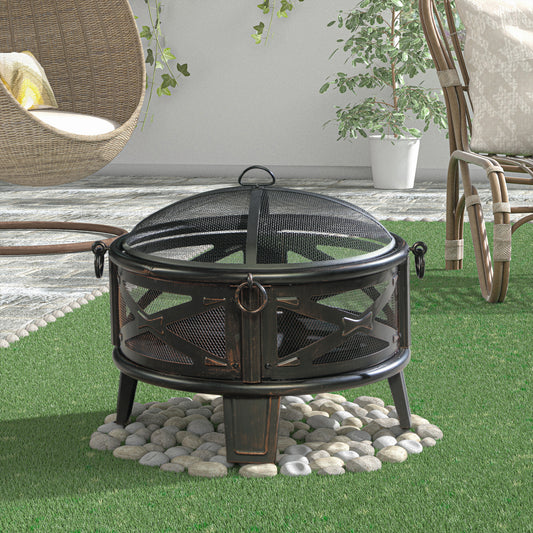 Norvell 22.83'' H x 26'' W Steel Wood Burning Outdoor Fire Pit